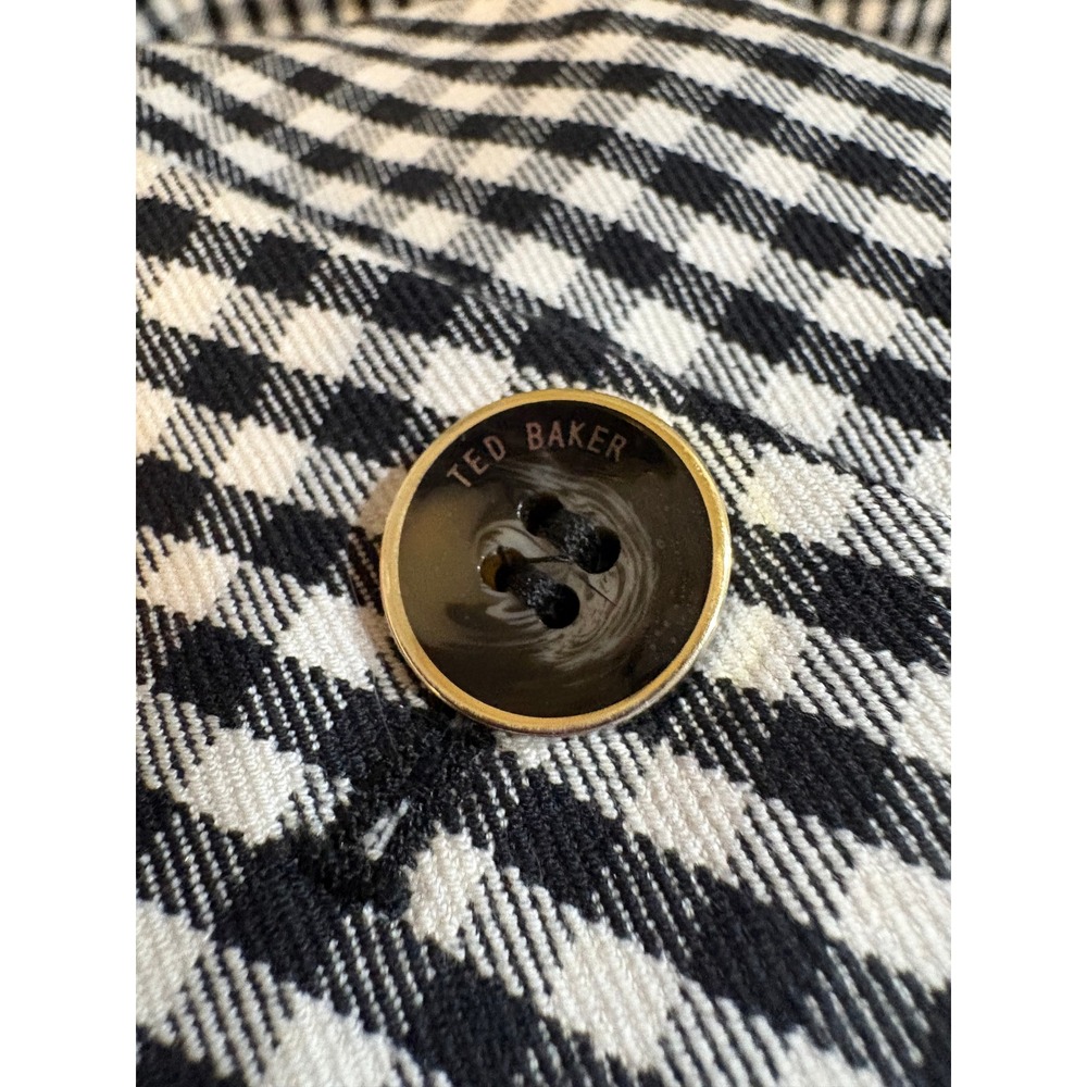 Ted Baker Reyhan Black & White Gingham Single Button Tailored Jacket size 2 - Picture 12 of 12